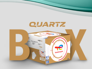 TotalEnergies pristato savo sprendimą Quartz Box. Tai kartoninės dėžės su alyvos kranu.