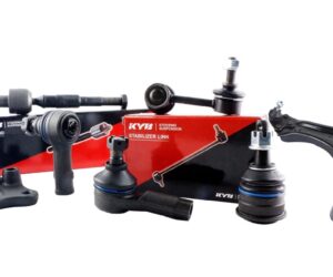 KYB plečia vairo sistemos dalių asortimentą